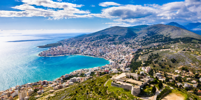 panoramisch uitzicht albanie