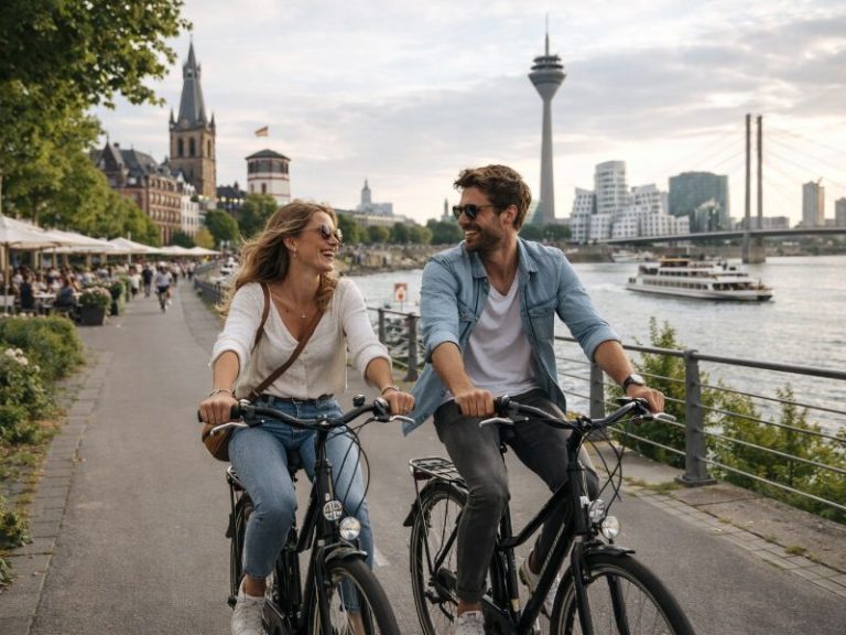 Dusseldorf Fietstocht met privé gids Dusseldorf Fietstocht met privé gids